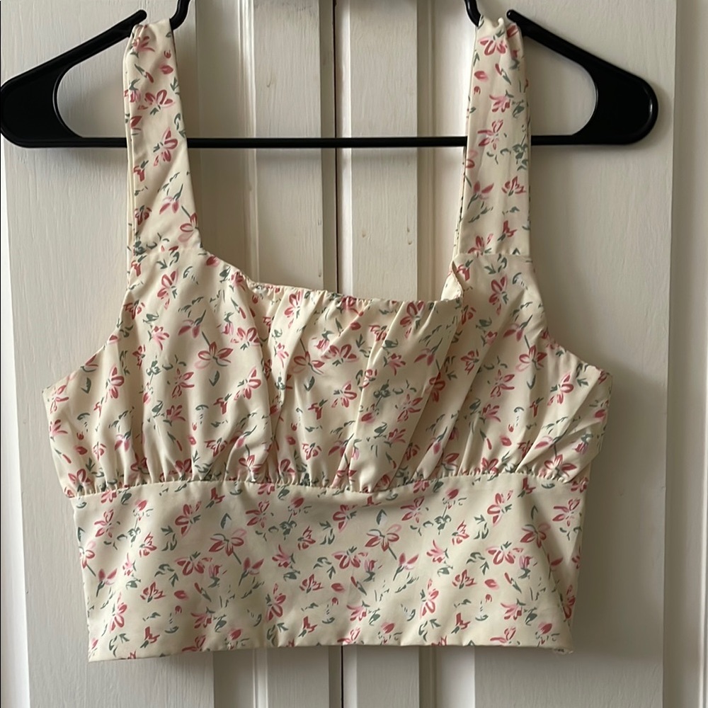 Floral Cream Women's Top